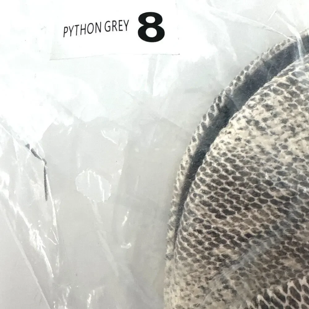 Solei Sea Women's Python Gray Thong Sandals Size 8
